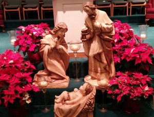 manger scene for christmas post