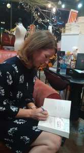 Hazel Singing her book at Foxtale