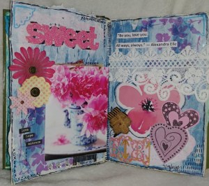 A Sweet Mixed Media Art Page